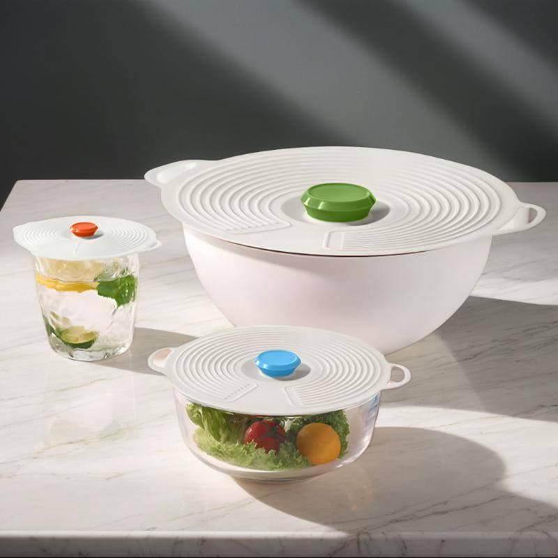Tampa De Silicone Para Manutenção De Alimentos Frescos H & L Anti-Derramamento À Prova De Poeira E Vazamentos Utensílios