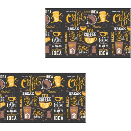 Kit 2 Tapete de porta lavação banheiro cozinha e jogo americano 4 peças sousplast