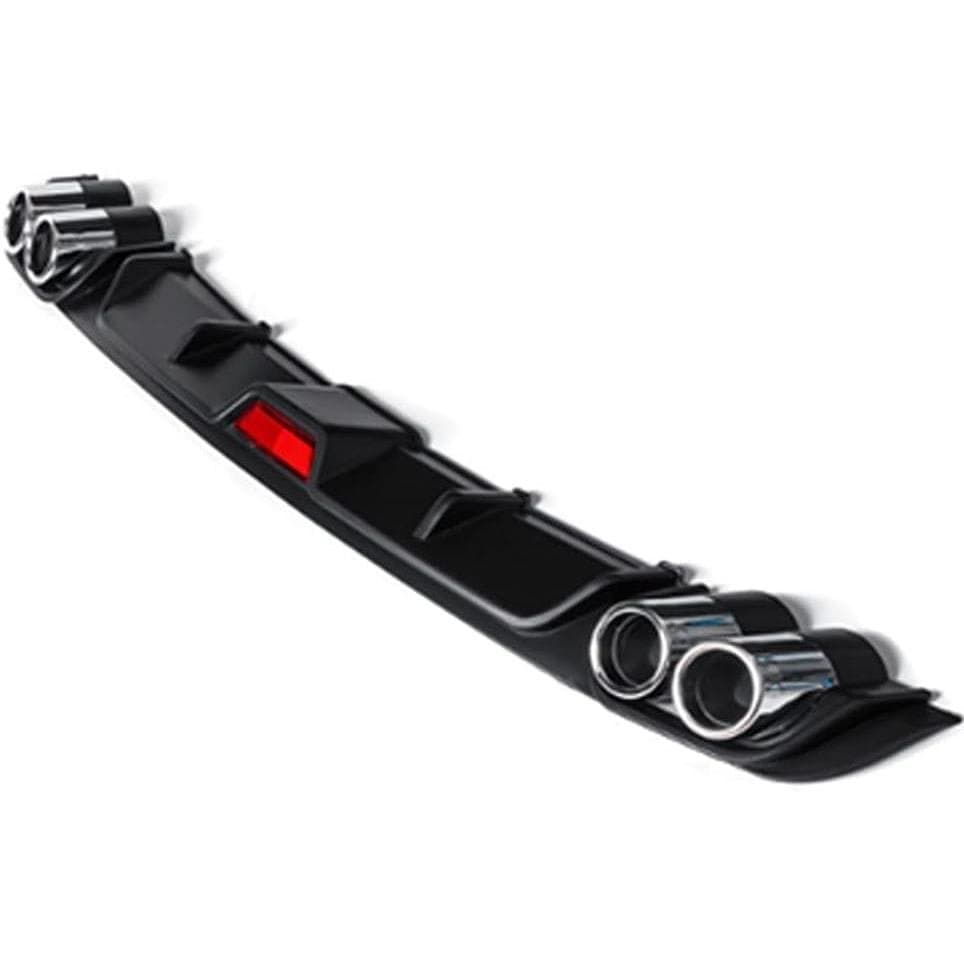 de Spoiler Universal para Para-choque Traseiro de Carro, Decoração para de Escape com 4 Furos, Preto, 50 po