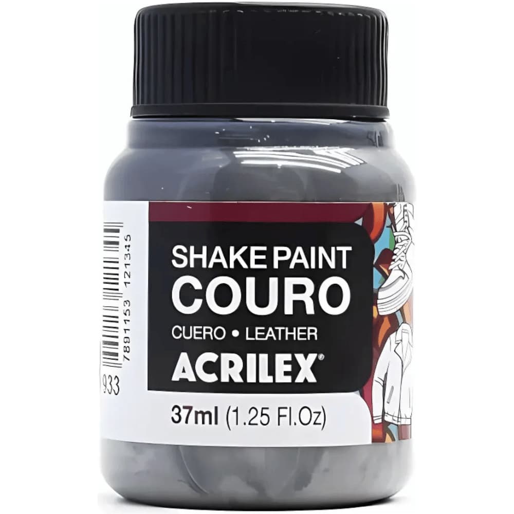 Tinta p/ Couro Shake Paint - Acrilex -  CINZA