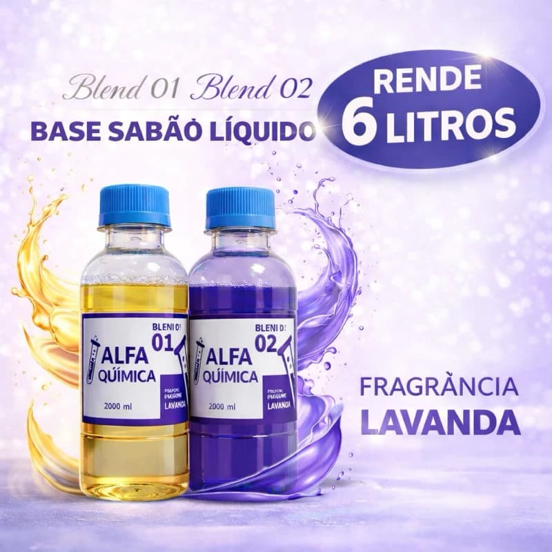 Sabão Lava Roupas Líquido Rende 6 Litros - Lavanda