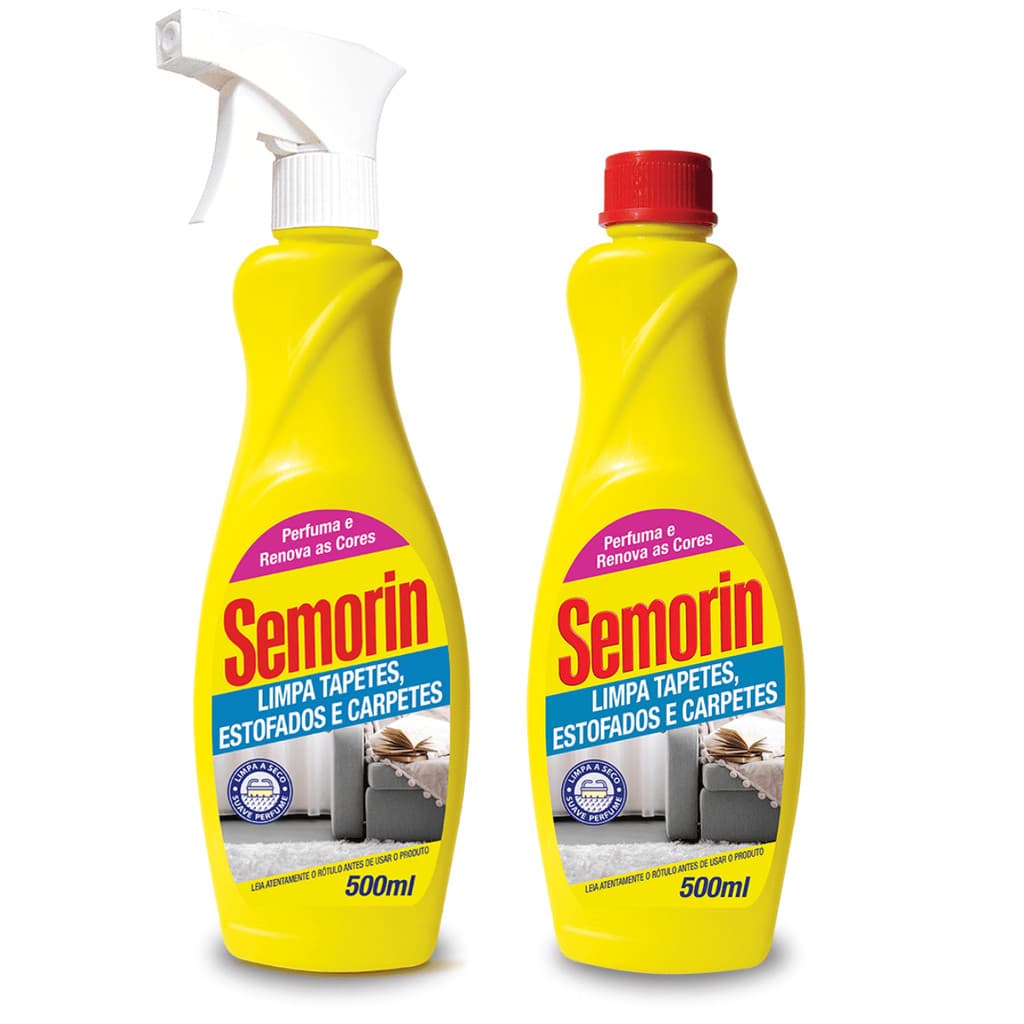 Limpa Tapetes, Estofados e Carpetes 500ml - Limpeza a Seco com Perfume e Renovação de Cores