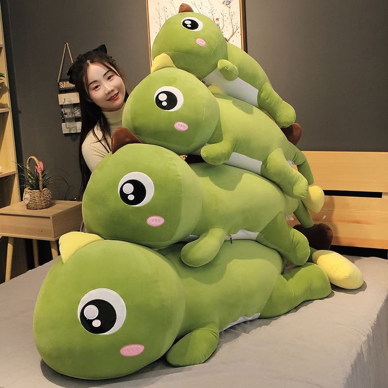 130 Centímetros Tamanho Grande Longo Dinossauro Lindo De Brinquedo De Pelúcia Macio Animal Dos Desenhos Animados Stuffed