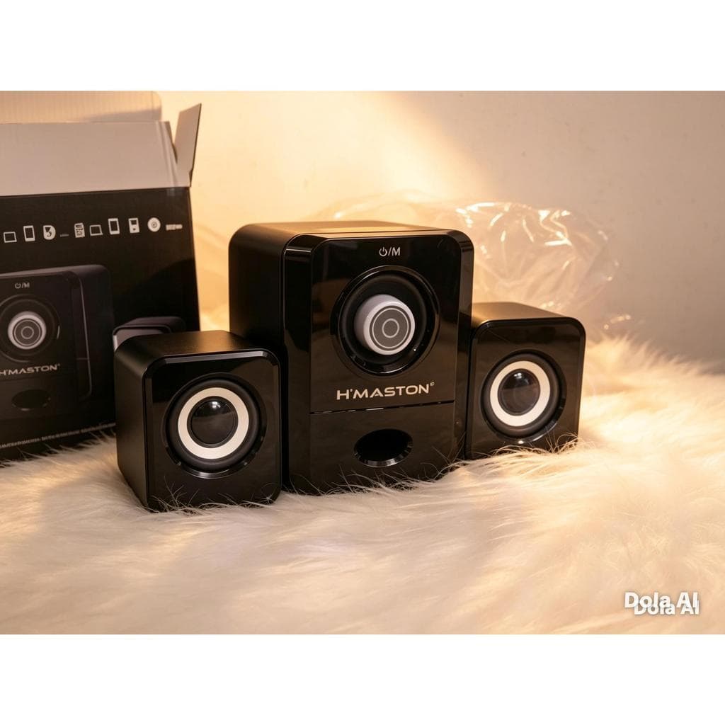 Caixa de Som Home Theather 3 em 1 SUBWOOFER BLUETOOTH 11W p/ NOTEBOOK CELULAR TV H'MASTON