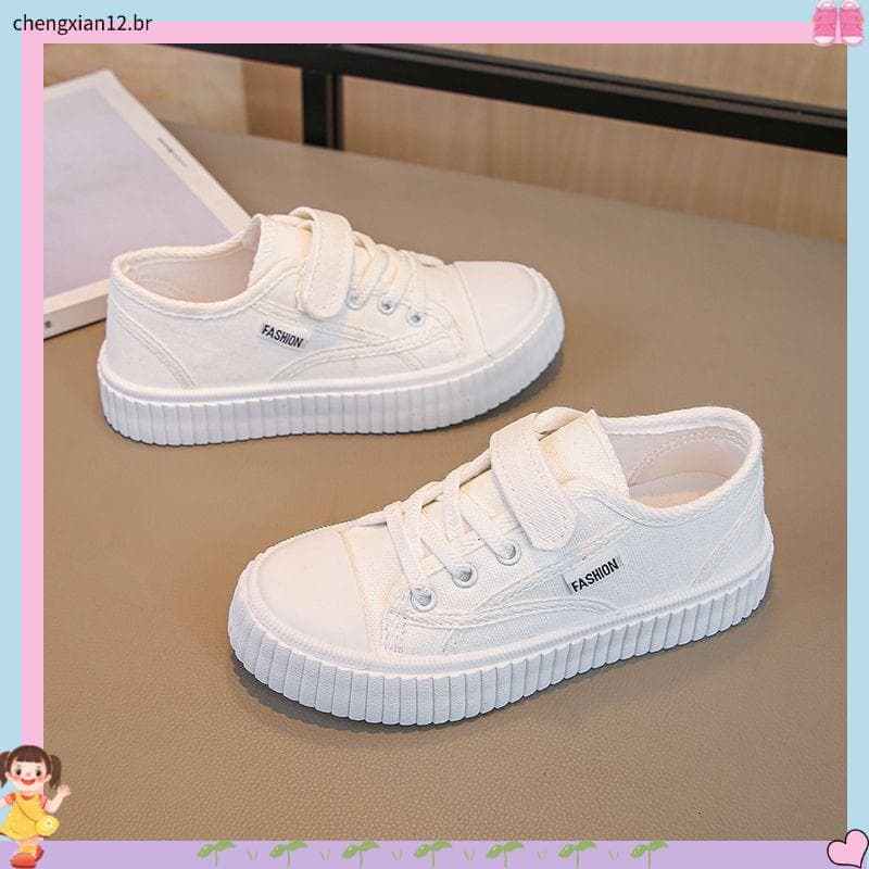 Escola designada 2026 novo estilo meninas sapatos de lona dia 1 sapatos brancos meninos jogos tênis respirável sapatos d