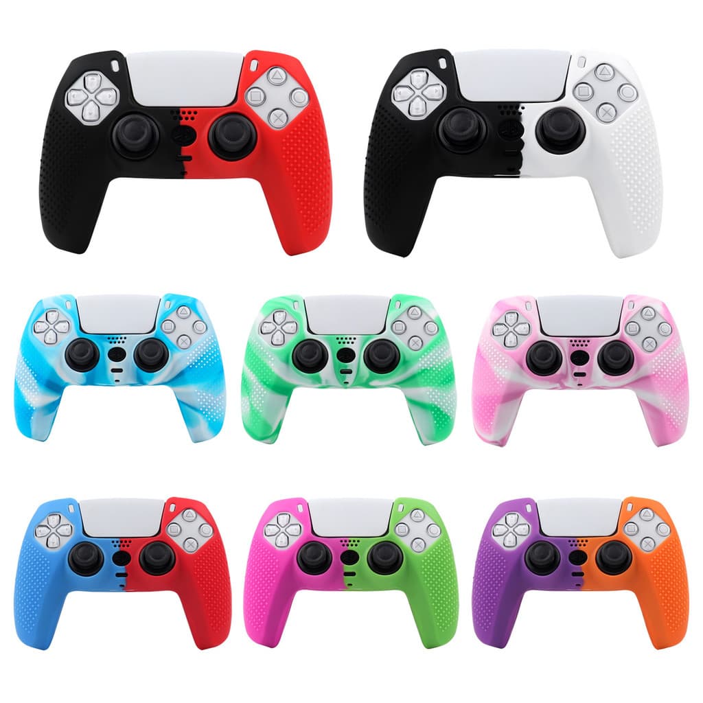 Adequado para PS5 lidar com capa jogo silicone capa P5 com partícula injeção de combustível camuflagem silicone capa pro