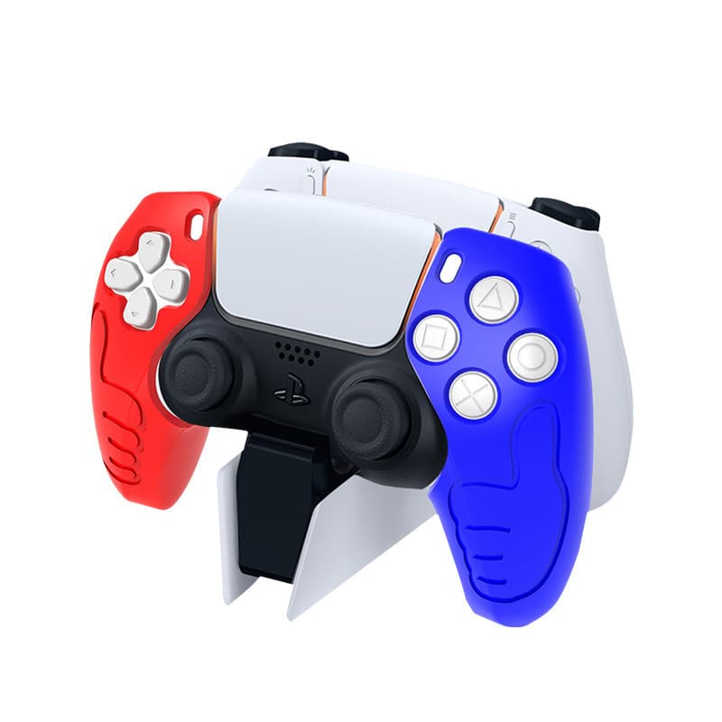 Adequado para PS5 Gamepad Silicone capa protetora antiderrapante Material engrossado 2mm de espessura textura antiderrap