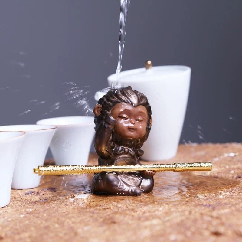 Zisha Premium chá Pet macaco rei macaco rei pequeno chá jogar Zen pequenos ornamentos chá arte bandeja de chá decoração