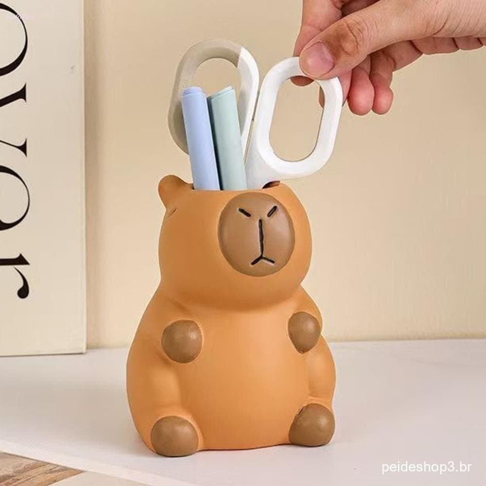 Suporte Para Caneta Capivara , Caixa De Armazenamento De Lápis De Interessante Mesa , Multifuncional