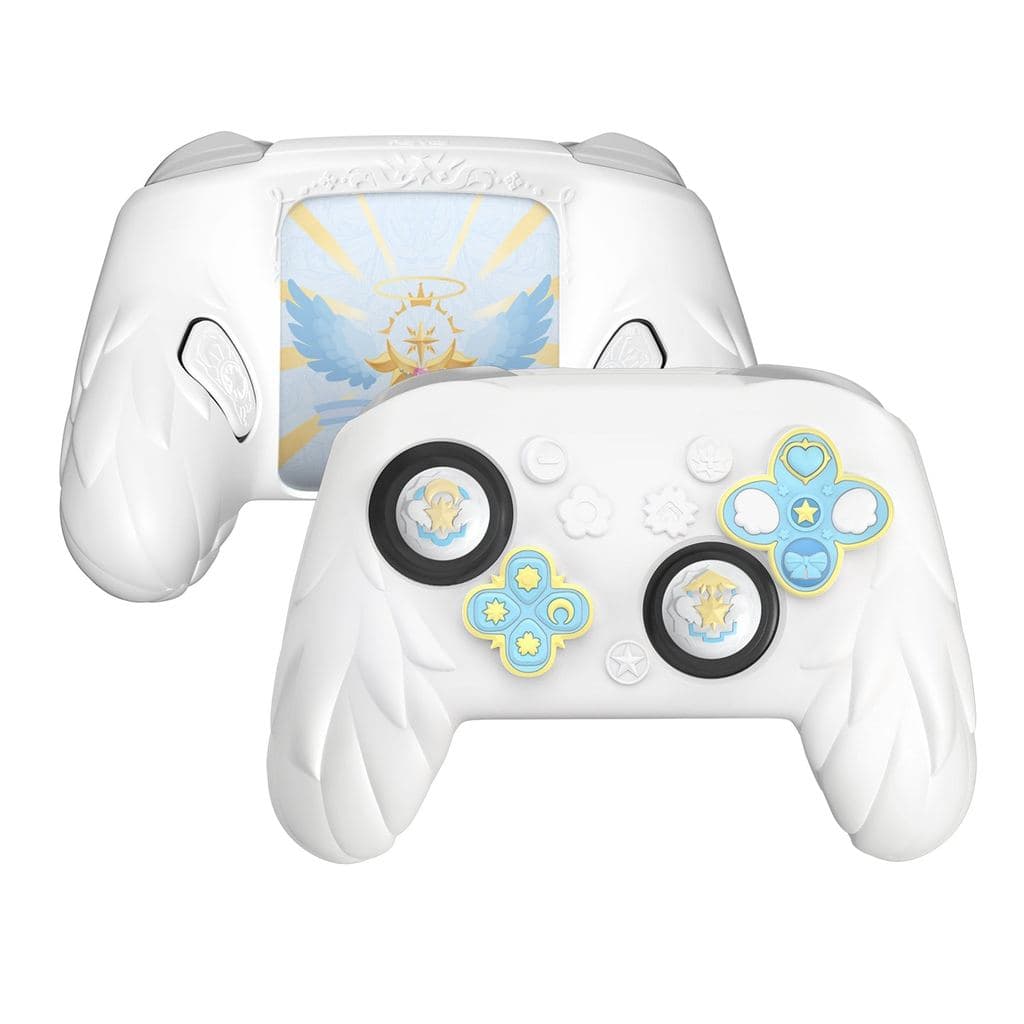 Capa Protetora De Silicone Para Controle Switch 2 Pro Com Tampas De Botão Traseiro E Punhos Adesivos Polegar , Asas Mági