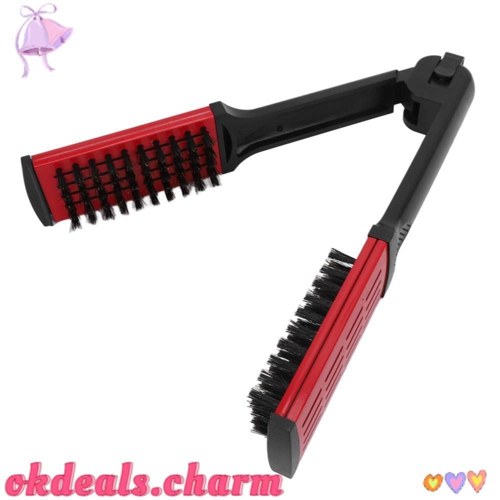 Pente Alisador OKDEALS , Escova Alisadora De Cabelo Antiestática Resistente Ao Calor , Profissional