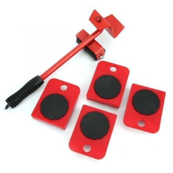Aparelho Movedor Móveis Até 150KG Fácil Levantador Materiais Pesados Kit 5 Peças Sliders MY MONKEY