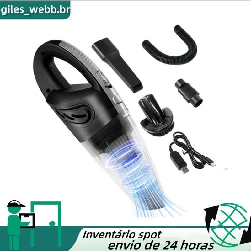 Aspirador De Pó Portátil Para Carro , Limpeza Doméstica De Pêlos De Animais De Estimação-Design De Sucção Poderosa Com B