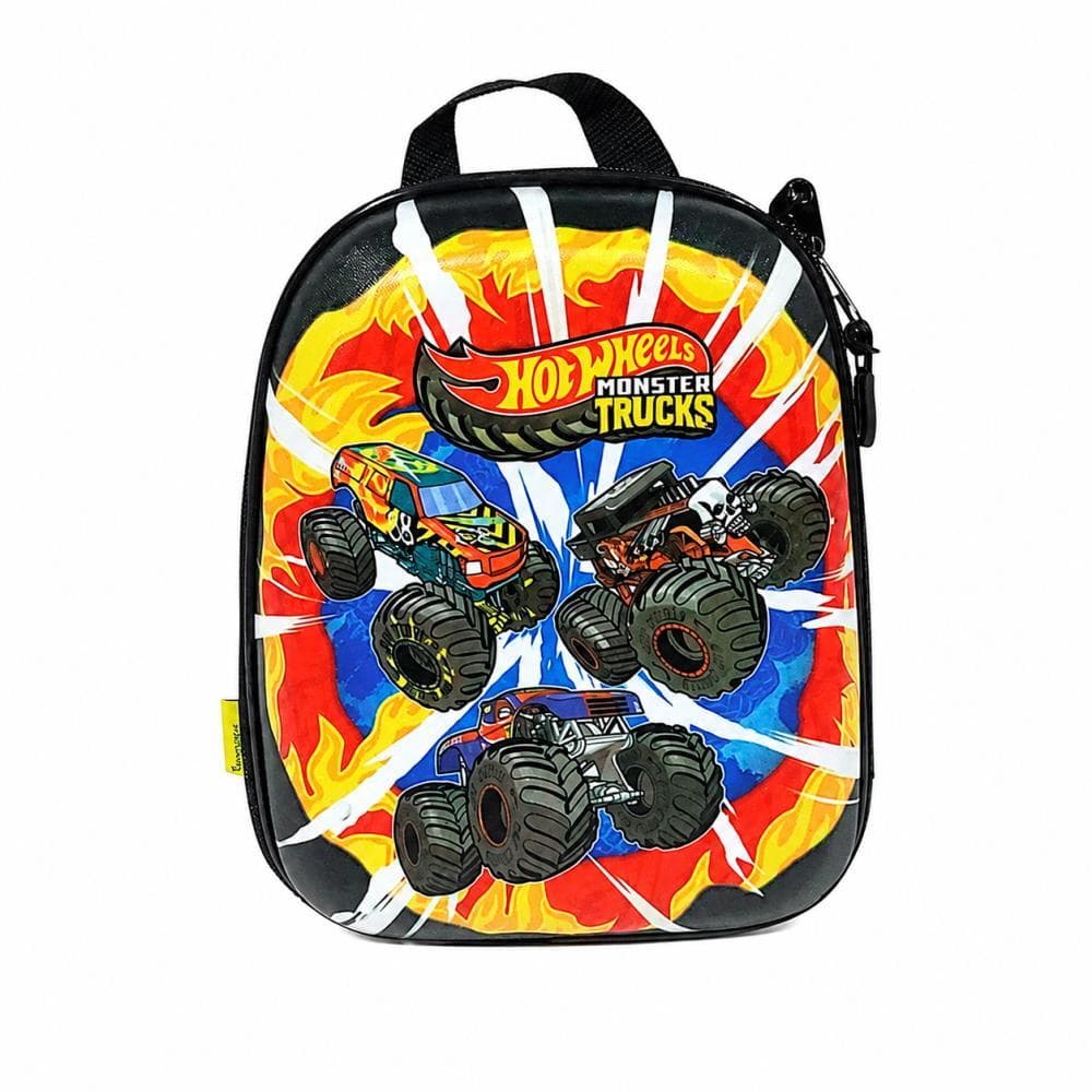 Mochila Pequena Maxtoy HW Monster Trucks Amarelo