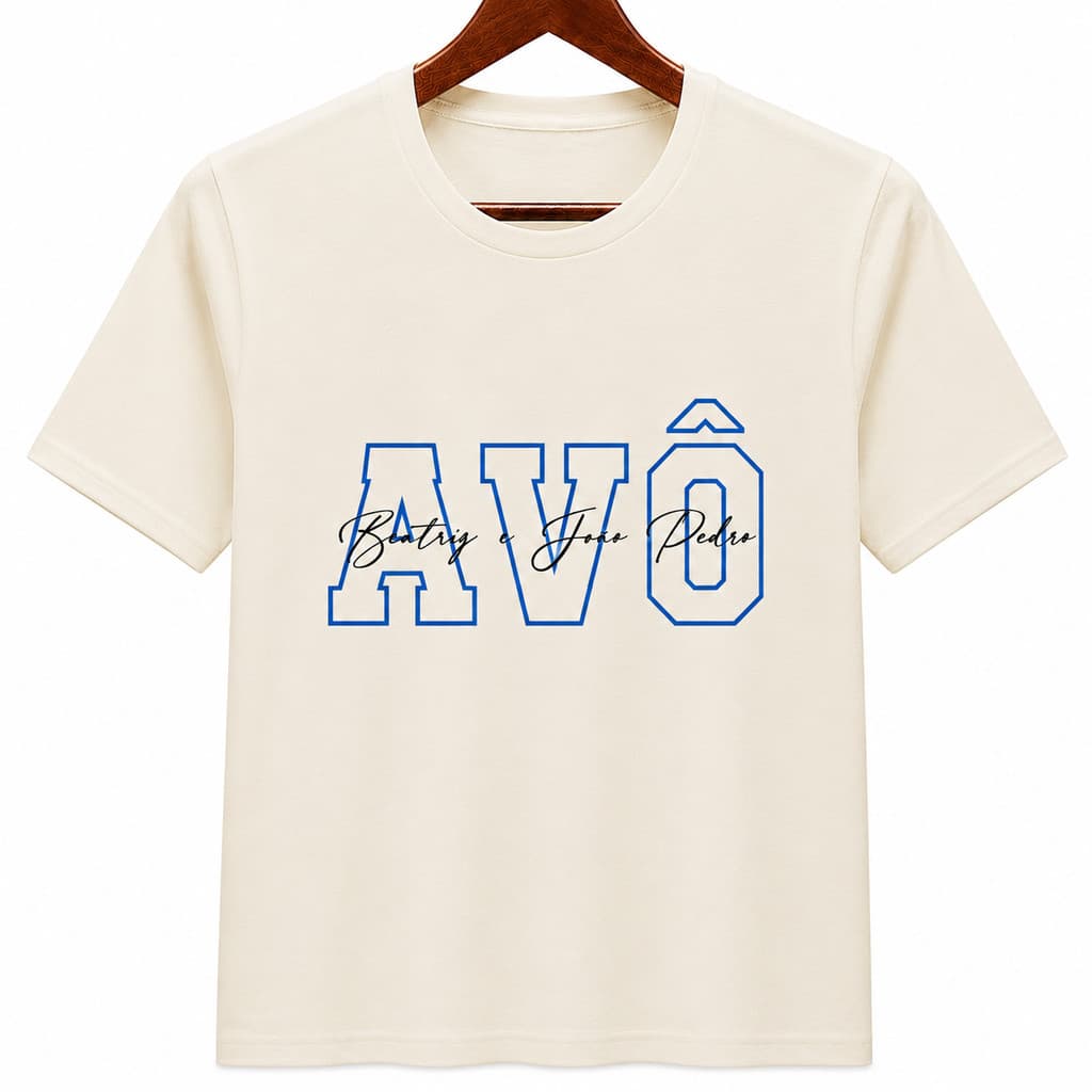 Camiseta Para Avô Personalizada Com Nome Dos Netos Presente Afetivo Dia Dos Avós Modelo Exclusivo Conforto Dia dos Pais