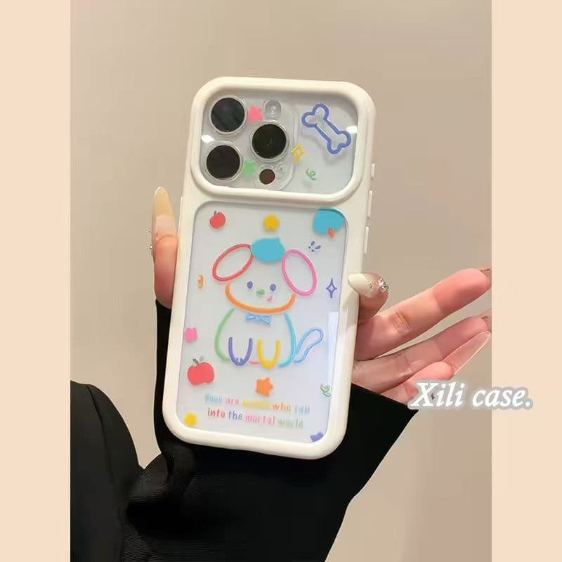 Colorful cartoon puppy pattern phone case，Applicable iPhone 17 Pro Max，Also applicable to iPhone 16/15/14 Pro，Soft shell