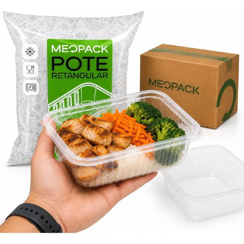 120un Pote Descartáv 500ml Freezer Microondas Marmita Meopack
