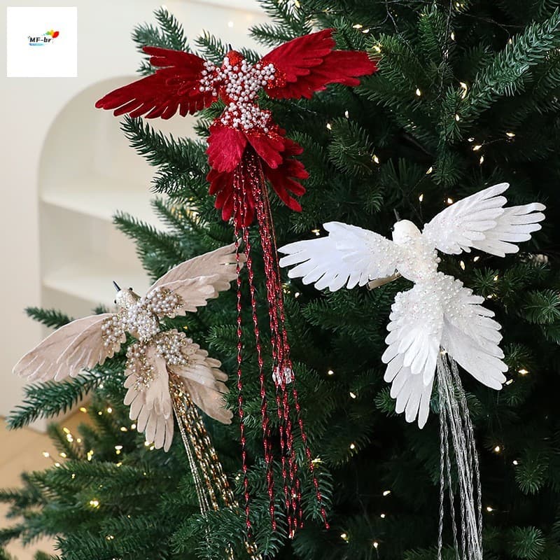 Decoração Simulada De Árvore De Natal De Beija-Flor-Pingente De Pássaro Festivo Para Cena De Férias