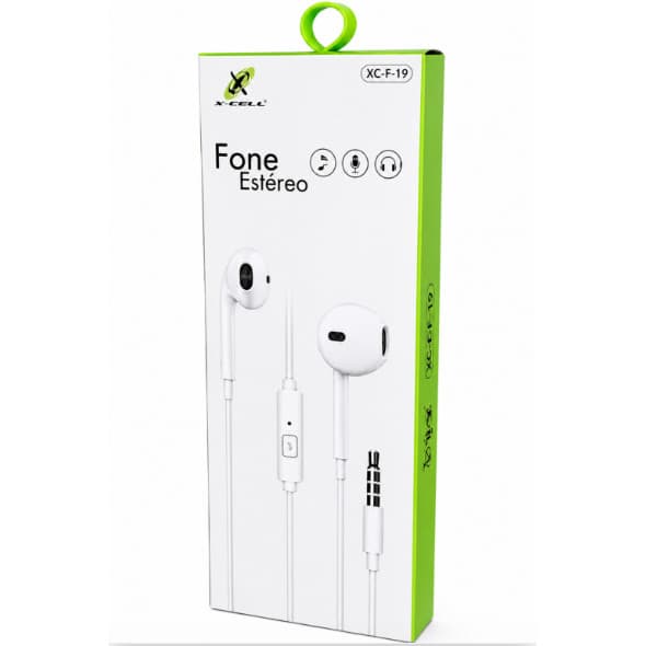 Fone de Ouvido X-Cell XC-F-19 Estéreo com Microfone Embutido