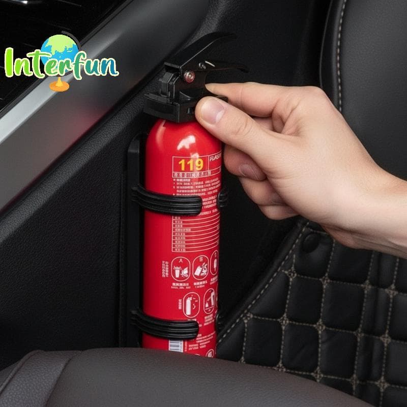 [InterfunB] Suporte ABS Durável Para Montagem De Extintor De Carro Sem Perfuração Acessórios Diários De Segurança De Eme