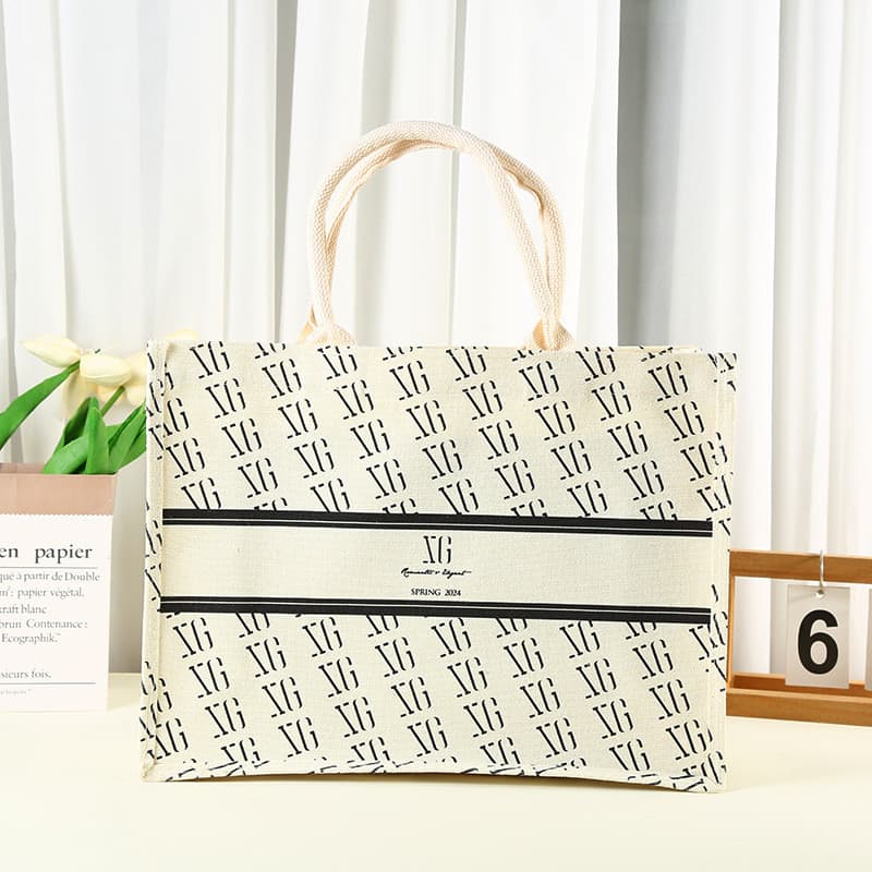 Nova bolsa de feltro, bolsa de linho para mulheres, grande capacidade, estampada, adequada para o dia a dia, sacola de c