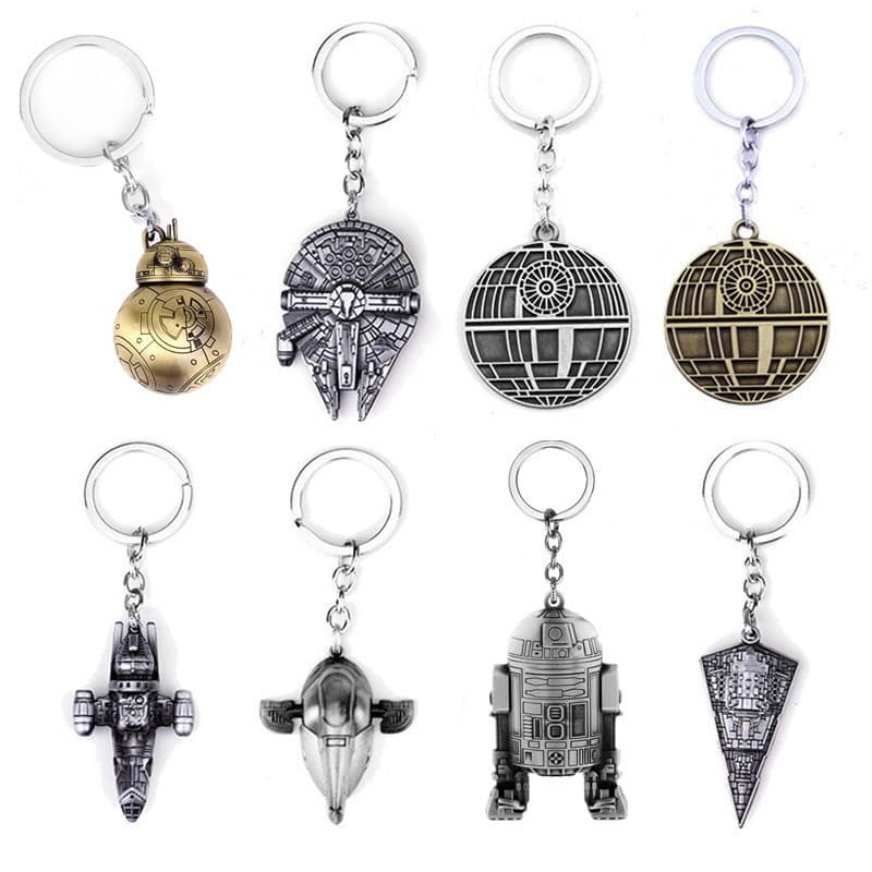 Chaveiro Millennium Falcon de Star Wars, navio de guerra em liga metálica, figura do Darth Vader, decoração, brin EDD8