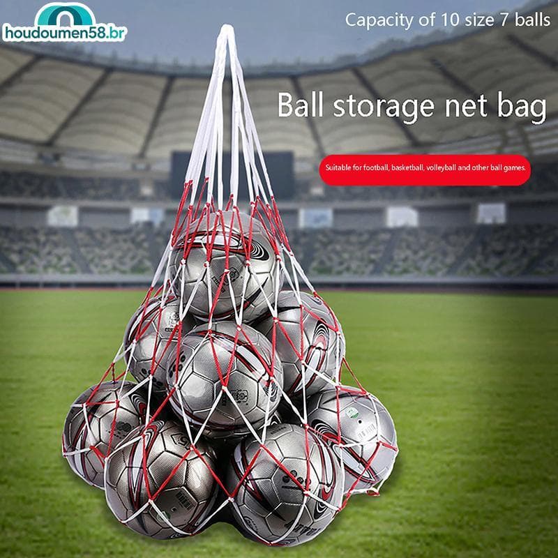 HOUDO Portátil Carry Net Saco Bolas Voleibol Durável Padrão Corda De Náilon De Bola De Armazenamento Linha Futebol Basqu