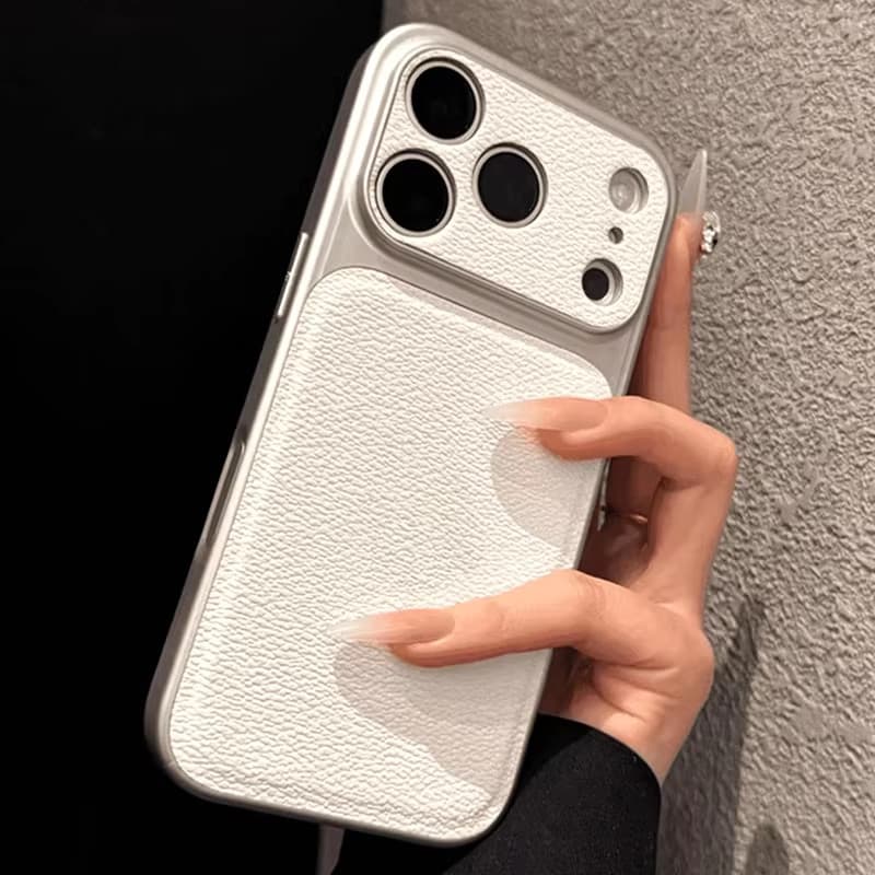 Luxo Lichia Grão À Prova De Choque Caso Telefone Para iPhone 11 12 13 14 15 16 17 Pro Max Plus Macio TPU Córtex Pára-Cho
