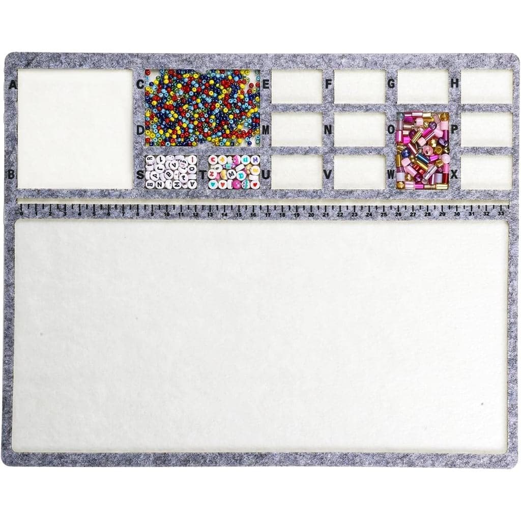 Bandeja Grande para Miçangas de 14x11 polegadas para Fabricação de Joias, Tapete de Feltro Retangular para Miçangas com
