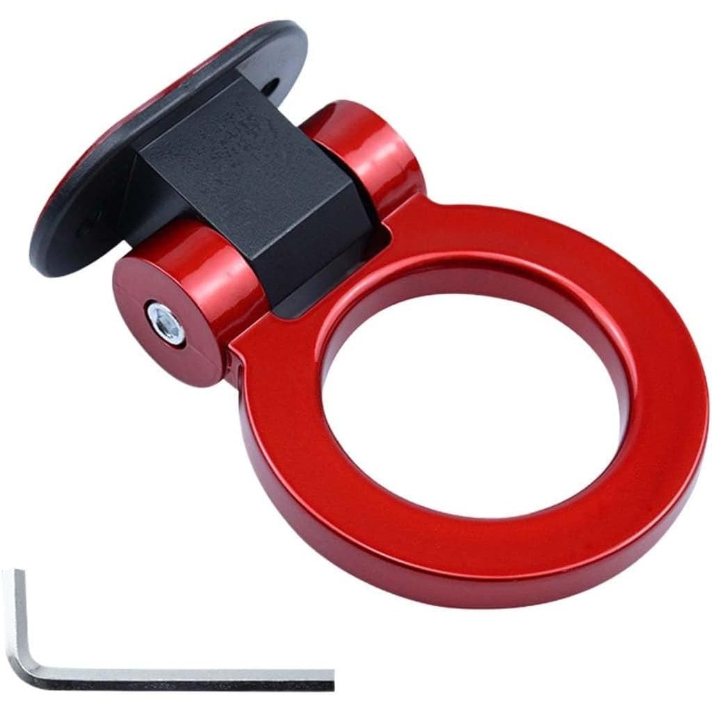 Kit de Gancho de Reboque para Carro BDZMC, Gancho de Reboque Universal em Forma de Anel para Para-choque, Adesivo Decora