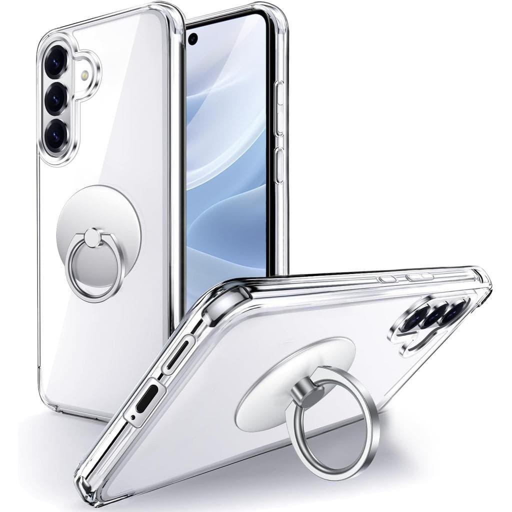 Capa Silverback para Samsung Galaxy S26 Transparente com Suporte de Anel, Capa Protetora de TPU Macio com Amortecimento