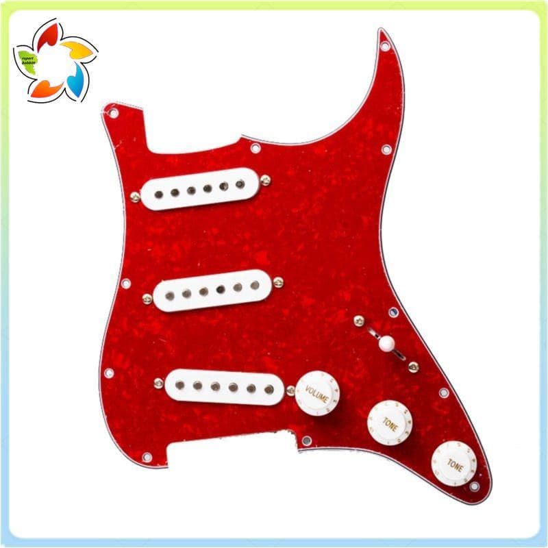 Pickguard Pré-Fiado De Tartaruga Para Peças De Guitarra Elétrica SSS De 11 Furos Alnico 5 Conjunto De Captador De Bobina