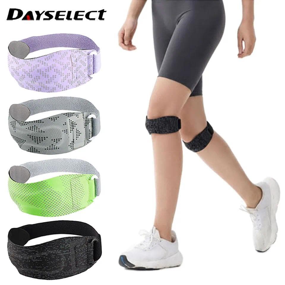 DAYSELECT 1 Peça Reflexiva Esportiva Patela Cinta Badminton Academia Joelheira Antiderrapante Com Absorção De Choque