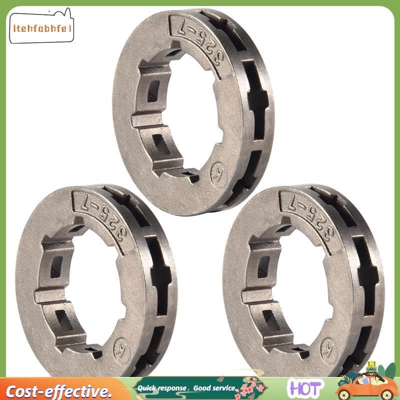 3 Peças De Ferramentas Metal Motosserra Peça Sobressalente Roda Dentada Aro Power Mate 325-7 Para Substituição De