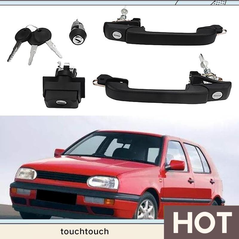 Conjunto De Fechadura Do Sistema De Travamento Da Porta Carro Kit Maçaneta Se Encaixa Para Golf Mk3 1H0837207B 1h0905855