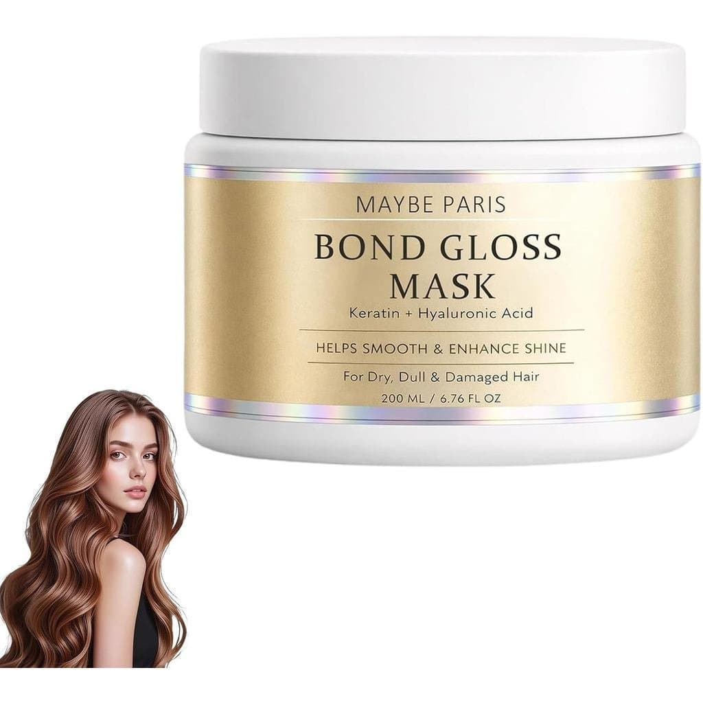 BondGlossMaskMaybeParis, Máscara Capilar de Condicionamento Profundo com Queratina Hidrolisada e Ácido Hialurônico para