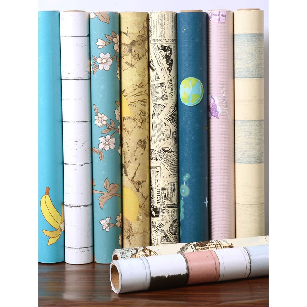 Papel de parede autoadesivo de PVC estilo Pastoral quarto fundo decoração de parede papel de parede adesivos instantâneo