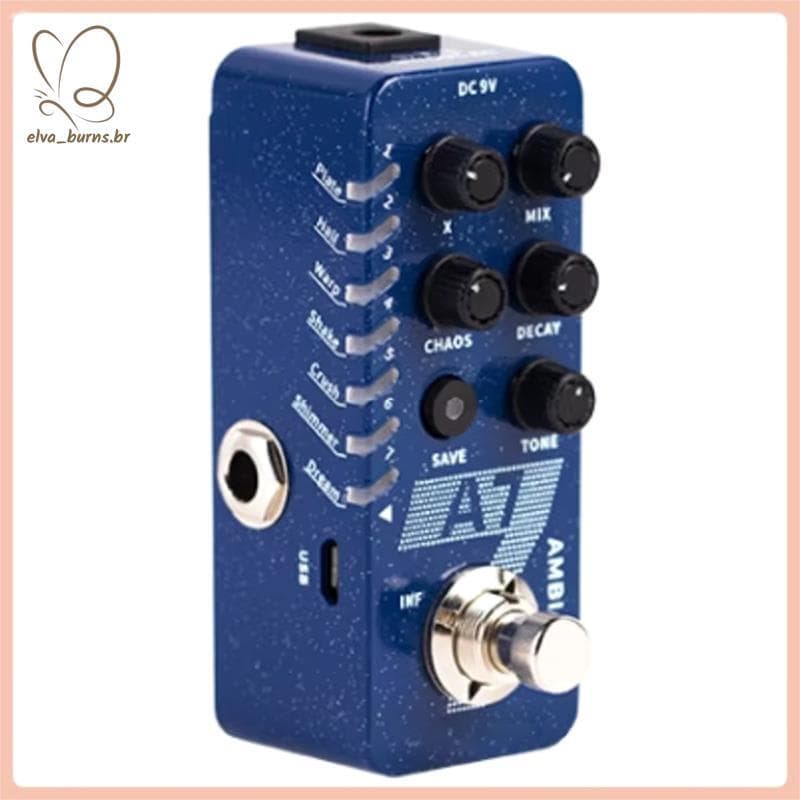 [elva_burns.br] Pedal De Guitarra A7 Ambience Reverb 7 Efeitos Diferentes De Reverberação Para Astronautas Distantes E O