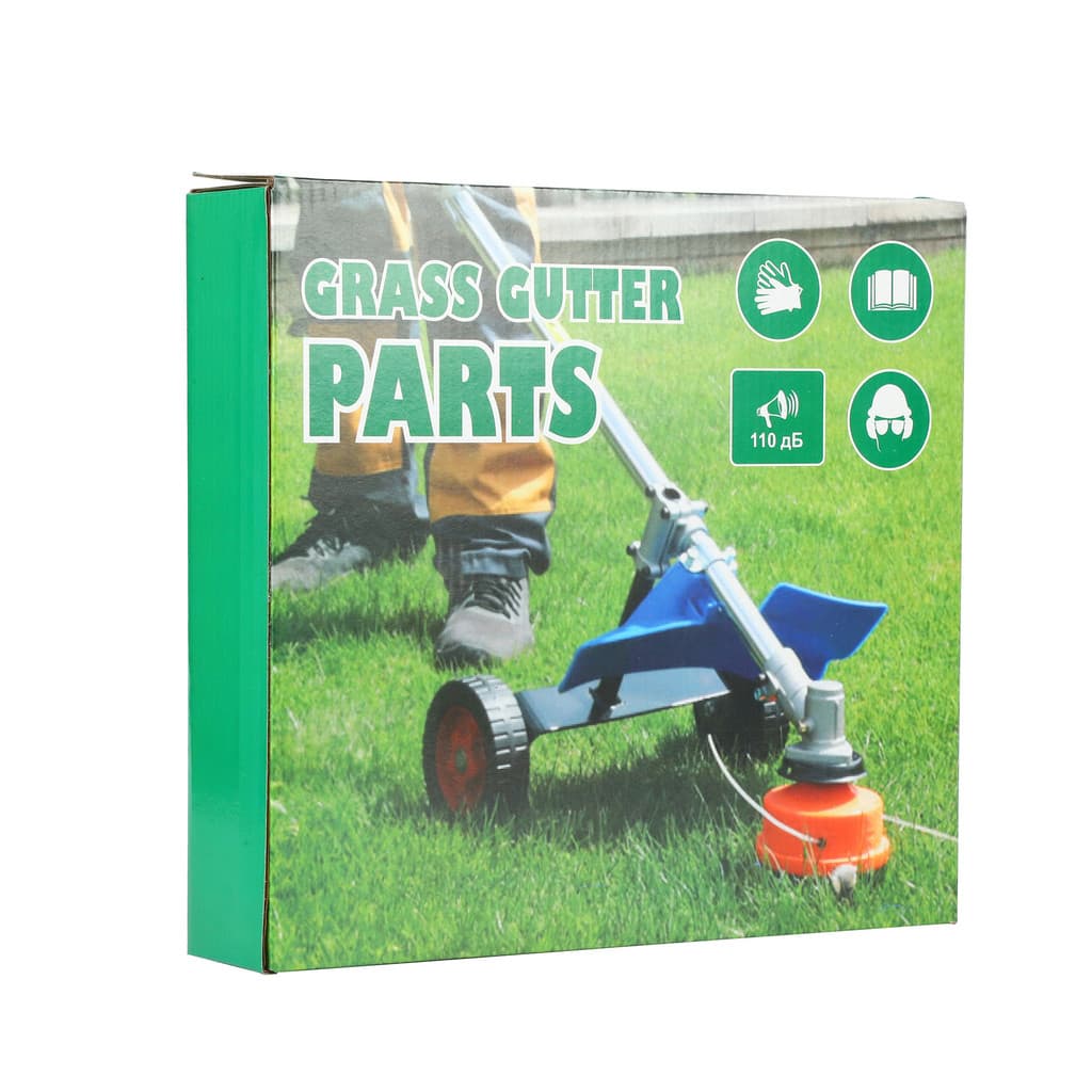 Roda de suporte universal para cortador de grama, desbroçador de montagem lateral tipo mochila, estrutura de suporte man