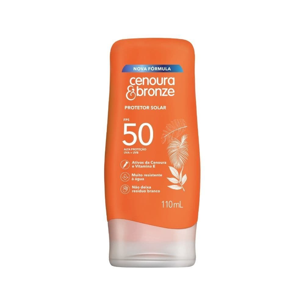 Protetor Solar Cenoura e Bronze FPS 50 110ml
