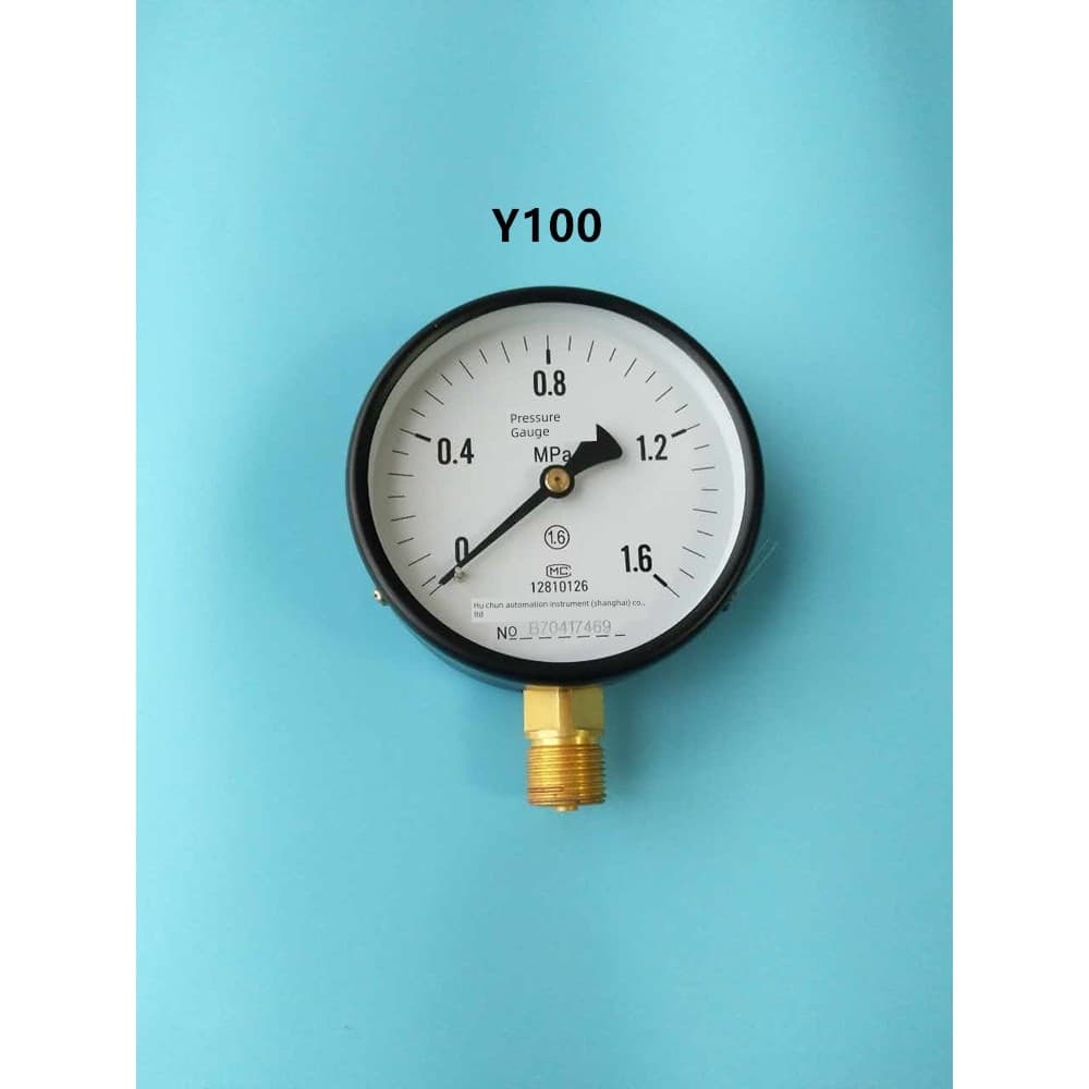 Y100 medidor de pressão de alta precisão 1.6 MPa2.5 caldeira a vapor 60 medidor de pressão de água a gás marca Shanghai