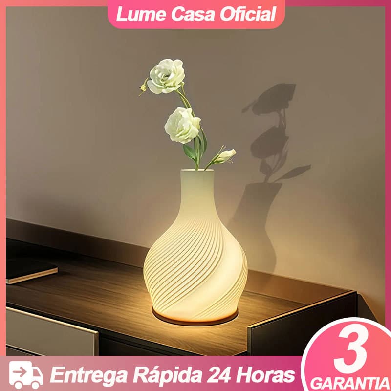Abajur Vaso Luminária 3 Cores Iluminação Decorativa Criativa Para Sala Quarto Escritório