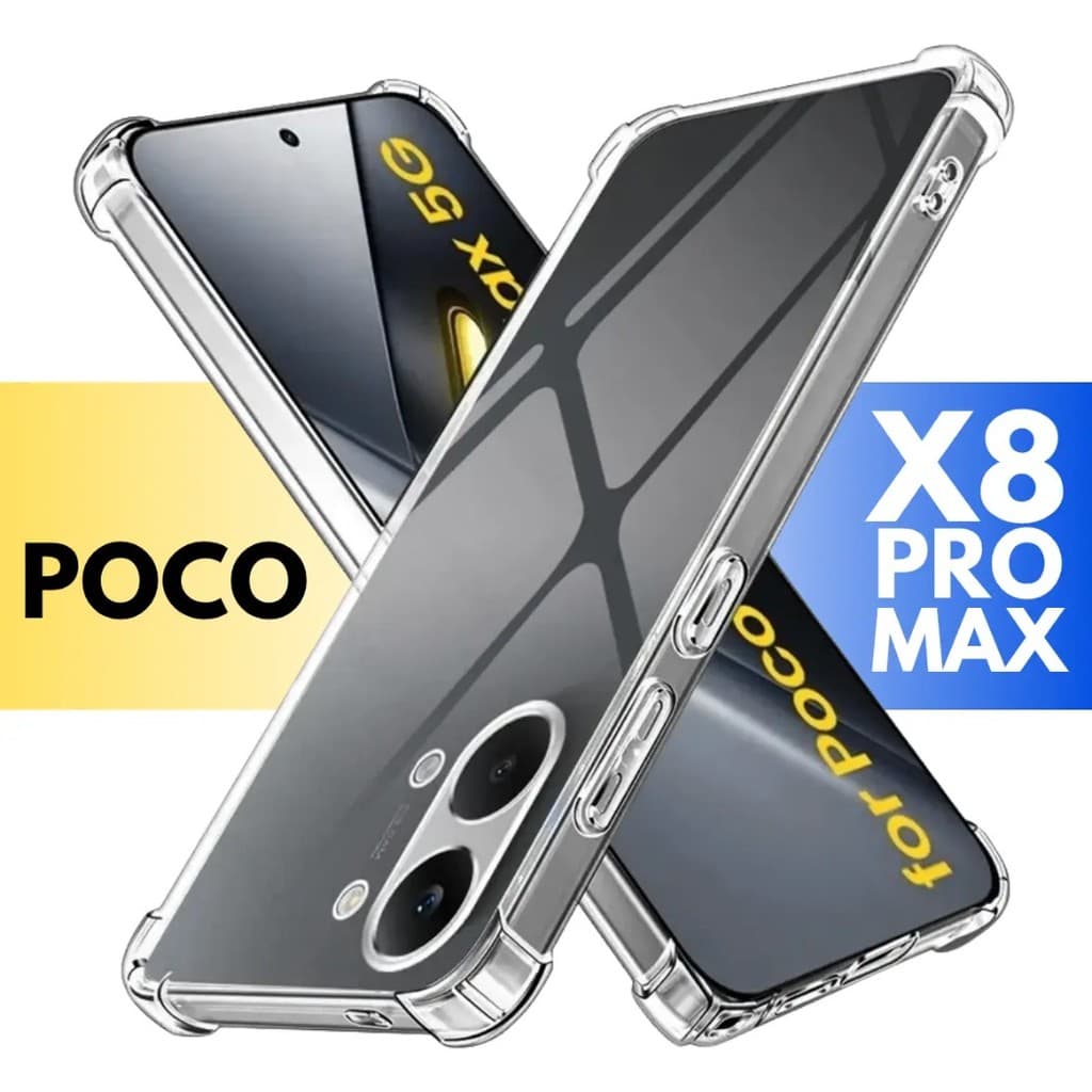 Capa Transparente Para Poco X8 Pro Max Capinha Anti-Impacto