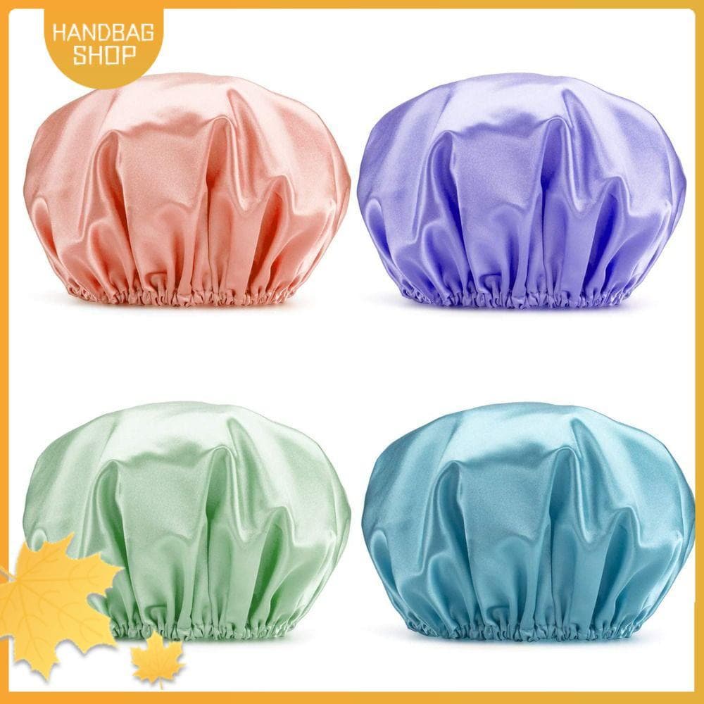 Bolsa Toucas De Banho Impermeáveis , Touca De Cabelo Espessada Reutilizável Cosmética Dupla Face