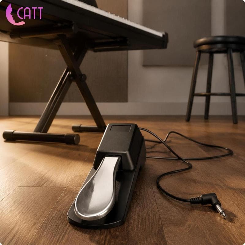[Dadada2] Pedal De Sustentação De Piano Compacto , Interruptor De Pé Durável , Teclado , Acessório Musical Para Suporte