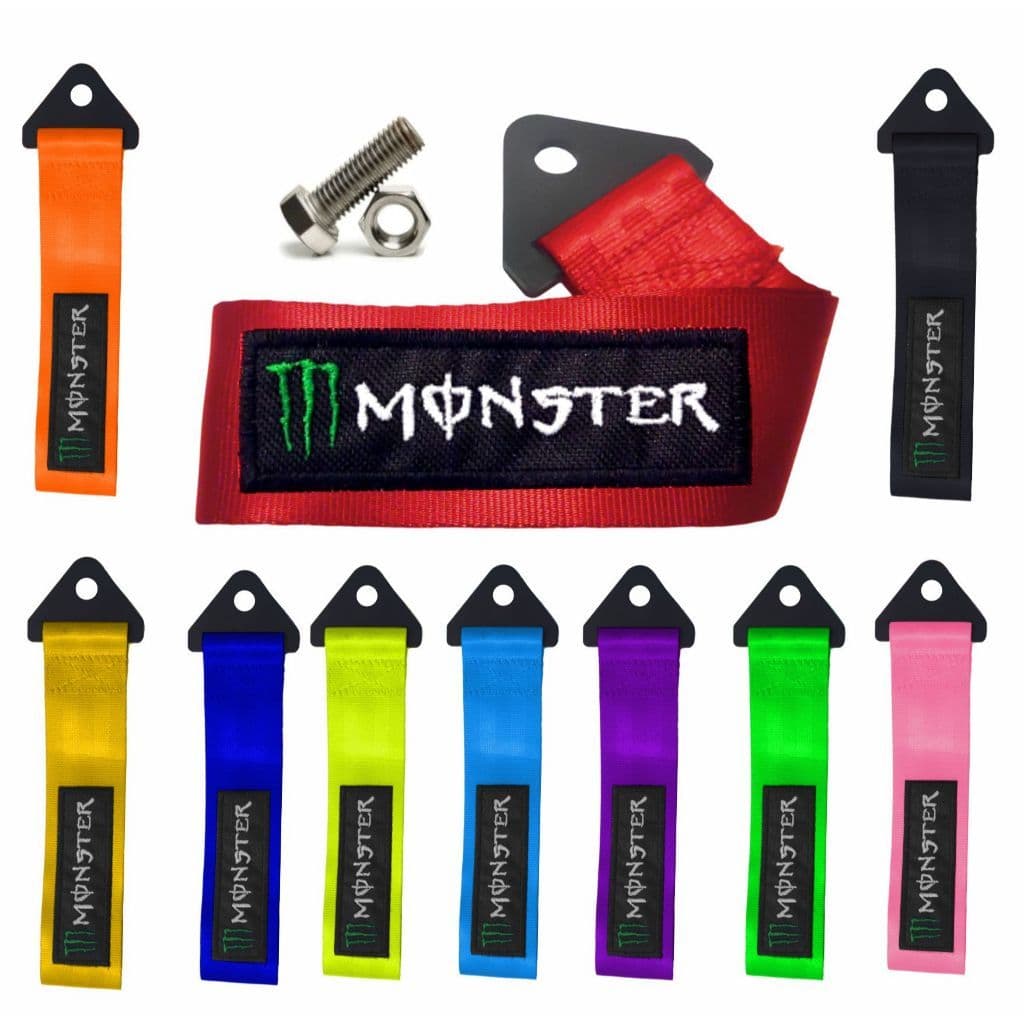 Tow Strap Fita De Reboque Bordado MONSTER 14 cores diferentes Bordados