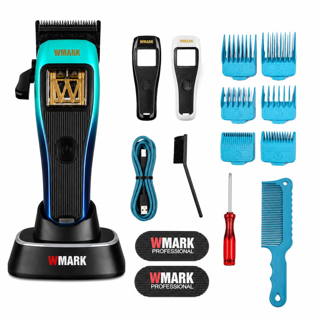 Maquina De Corte Cabelo Wmark Ng X1 Azul Profissional 10000 RPM