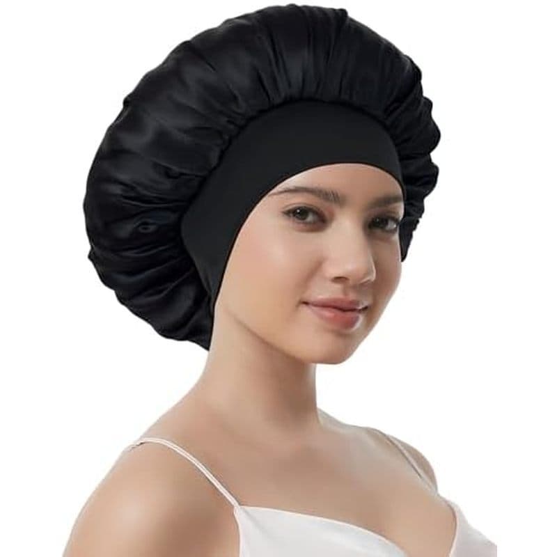 Gorro De Seda 100 % Amoreira Para Mulheres Dormindo , Real Pura | Toucas De Cabelo Grande Camada Dupla Fofa , Touca De D