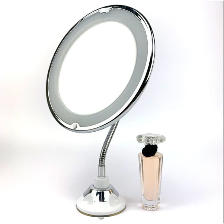 10 vezes 10X ampliação LED luz de preenchimento espelho de maquiagem espelho de beleza com luz com ventosa espelho de ba