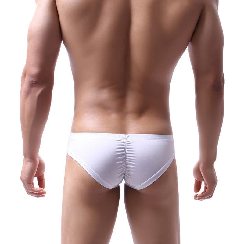 2026 Novo Estilo Vankaz Nude Ice Silk Cuecas Masculinas Meio Pacote Nádegas Shorts de Cintura Baixa Masculino Ultra @-20
